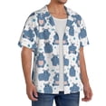 thumbnail image 2 of Gukieu Cute Hippos Print Men's Short-sleeved Shirts, Button-down Pocket Shirts, T-shirts, Beach Vacation Travel Summer Clothing-4X-Large, 2 of 5