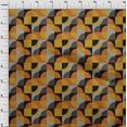 thumbnail image 4 of oneOone Cotton Silk Orange Fabric Geometric Craft Projects Decor Fabric Printed By The Yard 42 Inch Wide, 4 of 4