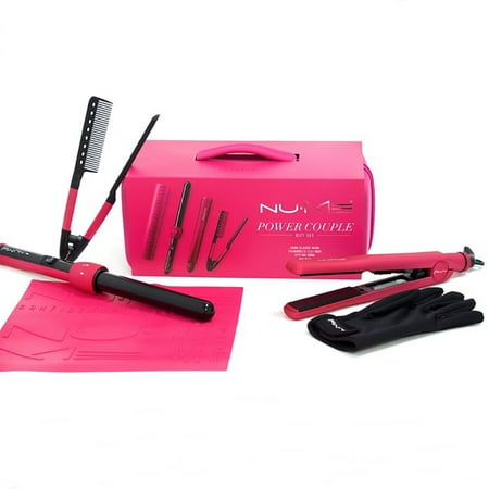 Nume Power Couple Hair Straightener/Flat Iron & Curling Wand Set,