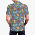 thumbnail image 3 of Balery Fruit Ice Cream Printed Men’s Short Sleeve Polo Shirt, Midweight Men's Shirt,Golf Polo shirts -X-Large, 3 of 8