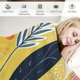 thumbnail image 3 of FUMJ  Blanket Throw for Sofa, Bed, Camping, Travel,Mid Century Abstract Boho Leaves Colorful Lightweight Super Soft Cozy Luxury Bed Blanket, 3 of 6