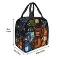 thumbnail image 3 of Saiise Five Nights At Freddy'S Print Lunch Box for Men Women Adults Lunch Bag for Office Work Picnic - Reusable Portable Lunchbox, 3 of 8