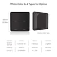 thumbnail image 3 of Mistaha Wireless Scene Switch Push Button Smart Switch Wall Panel Battery Powered Tuya/ Smart Life APP Remote Control for Smart Home Devices(ZigBee Hub Required), Black 4 Gang, 3 of 8