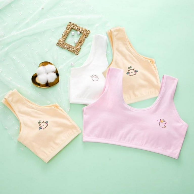 Cheap Bra for Girls cotton young girls training bra 7-12 years old children  bras Condole belt vest kids bra camisole for children Girl