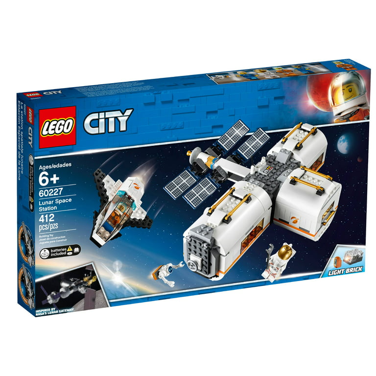 LEGO City Space Lunar Space Station 60227 Building Set with Toy Shuttle -