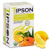 Tipson Organic Turmeric Caffeine Free Herbal Tea - Organic Ginger And Lemon Flavor - 25 Foil Enveloped Double Chambered Bags - Keto/Paleo