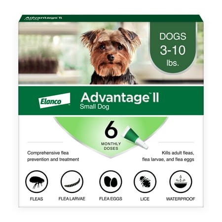 UPC: 0724089202598 | Advantage II Vet-Recommended Flea Prevention for Small Dogs 3-10 lbs  6-Monthly Treatments
