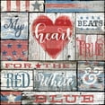 thumbnail image 2 of Art Licensing Studio 12x12 White Modern Wood Framed Museum Art Print Titled - My Patriotic Heart, 2 of 4
