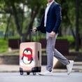 thumbnail image 3 of HELLHERO Easy Installation Travel Suitcase Cover for Airport Family Travel, Polyester Ammonia Stretch Luggage Cover, Christmas Penguin Pattern, 3 of 8