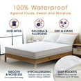 thumbnail image 4 of Cheer Collection Protège-Matelas 100 % Imperméable pour Lit Très Grand / Housse de Matelas Tricotée Extensible Silencieuse et Respirante (76 Pouces x 80 Pouces), 4 of 9