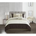 thumbnail image 1 of 9 Piece Mae Comforter Set, Brown - King Size, 1 of 1