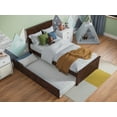 thumbnail image 4 of AFI Nantucket Twin Wood Platform Bed with Matching Footboard and Twin Trundle, Walnut, 4 of 15