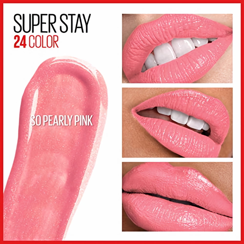 Maybelline Super Stay Lip Color, So Pearly Pink (Pack of 3)