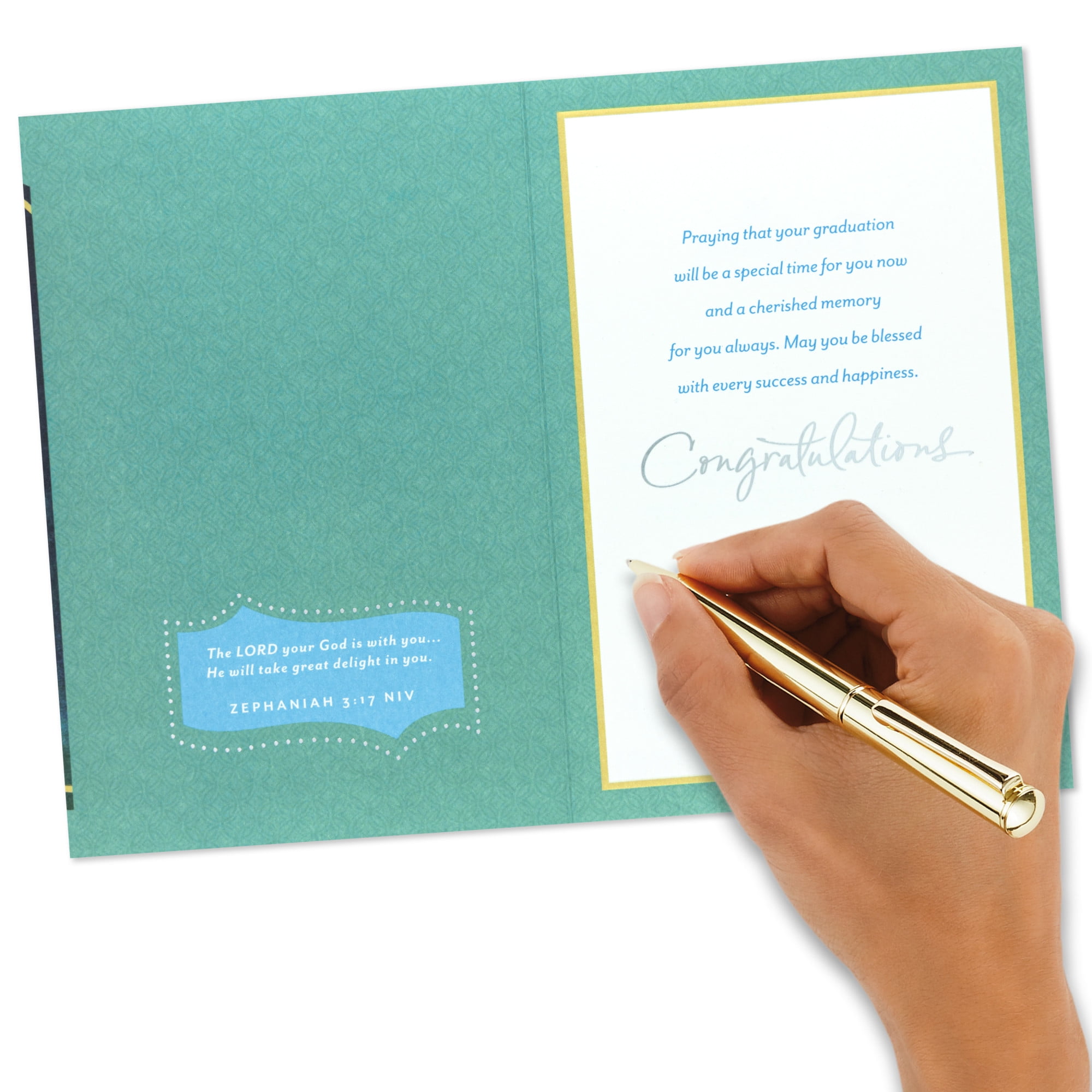 DaySpring Religious High School Graduation Card (God Is With You)