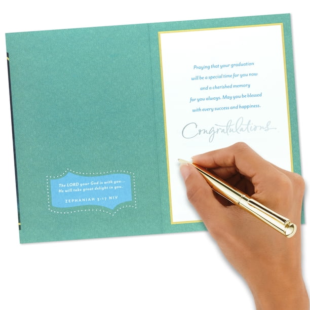 what to write in high school grad card DaySpring Religious Graduation (God Is With You) Graduation Card for Grandson Granddaughter,