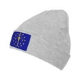 thumbnail image 1 of ZICANCN Indiana State Flag Symbols Bonnet Tricoté, Bonnet d'Hiver Doux Chaud Classique pour Hommes Femmes Gris, 1 of 6