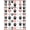 Black White Coral, Pattern 9, variant on ODIKA 8'x10' Washable Area Rug Non-Shedding, Easy Care, Scattered Footprint Patterned Tossed Bone Motif Border Print Flowing Dynamic for King Size Bedroom Under Bed, Master Suite