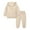Beige, variant on Fesfesfes 2 Piece Set For Kids Athletic Hoodie Tracksuit Set Activewear Sweatshirt Sweatpant Sets Sports Set For Boys N Girls Sweatsuit