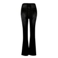 thumbnail image 2 of Bmisegm Jeans Micro Raccourcis Extensibles Taille Haute pour Femmes, Noir, m, 2 of 7