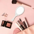 thumbnail image 5 of RAGUPEL Hand Mirrors with Handle,Mirror with Oval Frame 6.9"*3.1"*0.4" Handheld Mirror,Non-Distorting Mirror Surface Hand Held Mirrors with Handle,White, 5 of 7