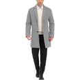 thumbnail image 2 of INSPIRE CHIC Men's Trench Coat Slim Fit Single Breasted Warm Long Overcoat S Gray, 2 of 7