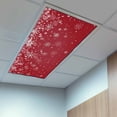 thumbnail image 2 of 4 Pack Christmas Snowflake Fluorescent Light Covers for Ceiling Lights Red Gradient Magnetic Ceiling Light Covers Overhead Light Filters for Office Classroom Home, 2 of 9