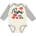 thumbnail image 3 of Inktastic Mimi Was Here Red Kisses Boys or Girls Long Sleeve Baby Bodysuit, 3 of 5