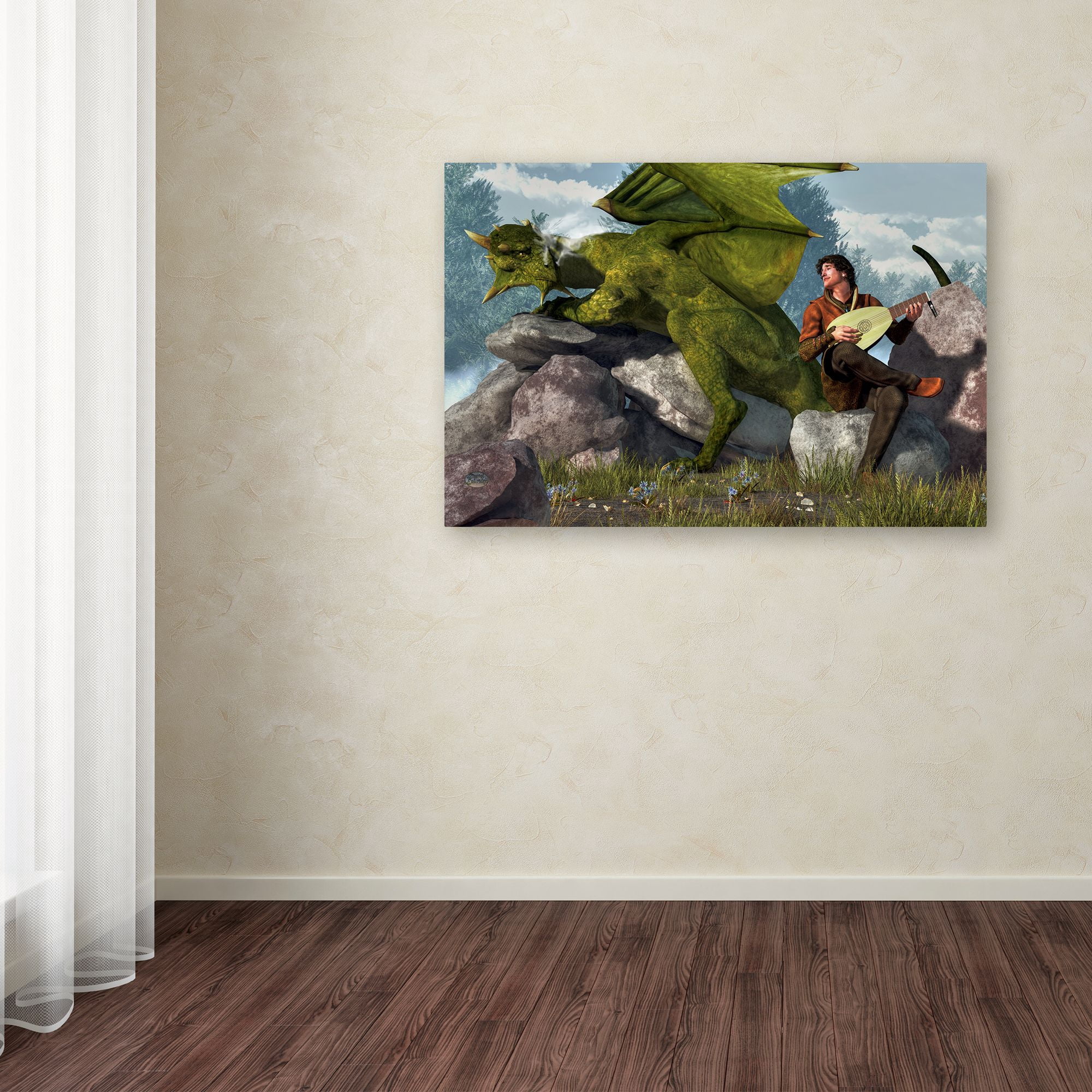 Trademark Fine Art 'Bard And Dragon' Canvas Art by Daniel Eskridge