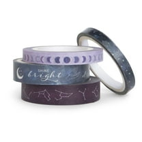 Dark Rainbow Washi Tapes by Recollections - Decorative Craft Tape for Scrapbooking - Journaling - DIY Projects & Gift Wrapping - 4 Rolls