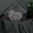 thumbnail image 2 of JWH 3D Flower Heart Shape Velvet Throw Pillows for Valentine Elegant Decor and Gift 13x16 inch Light Grey, 2 of 9