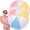 Pink,Blue,Yellow, variant on 2 Pcs 60 Inch Giant Inflatable Beach Ball, Pastel Macaron Large Inflatable Float, Jumbo Pool Playground Balls, Summer Outdoor Games, Water Pool Beach Party Favor