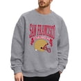 thumbnail image 1 of Chandail en Molleton de Mode Grande Taille pour Hommes Football Logo de Vacances Imprimé Surdimensionné Sans Capuche Col Rond, 1 of 4