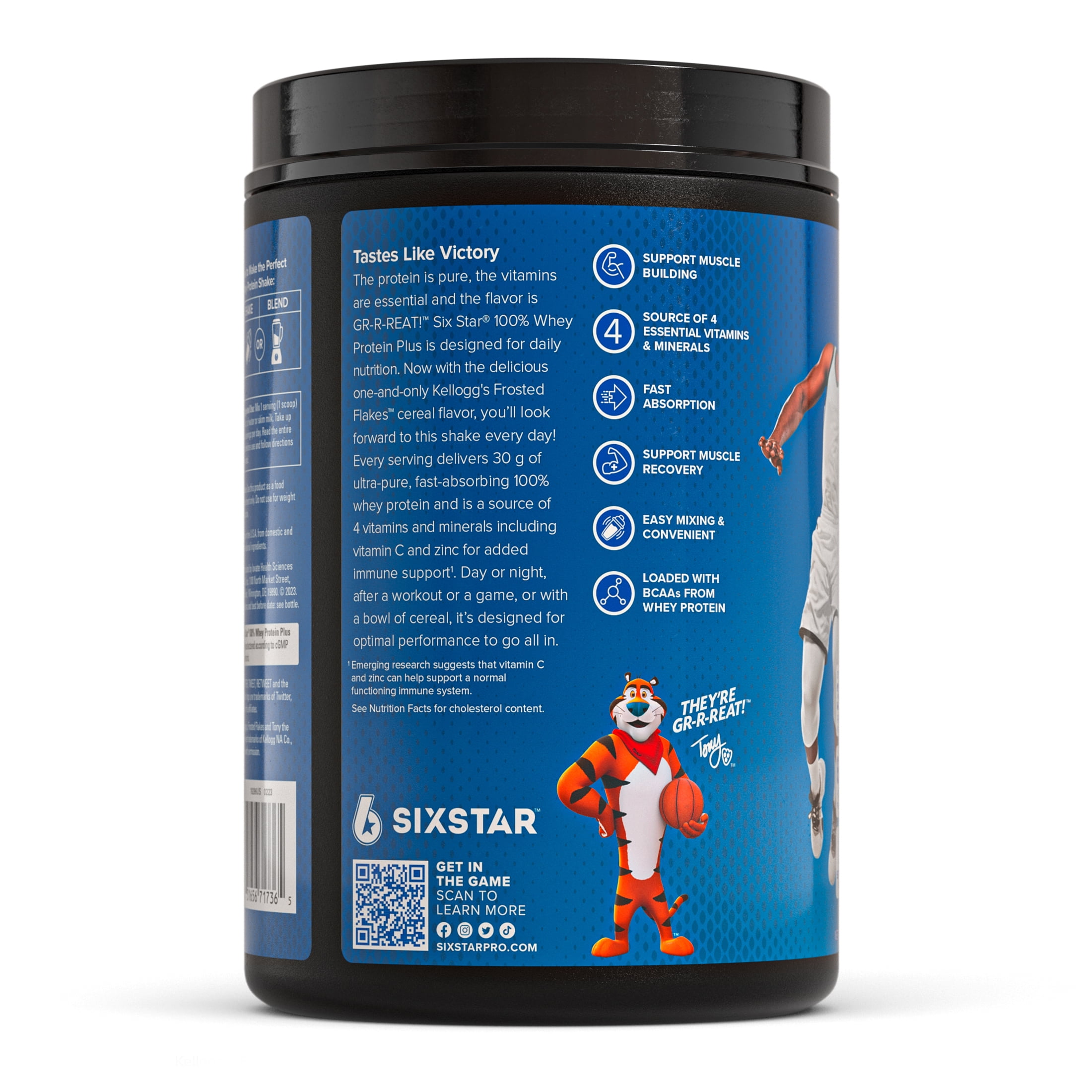 Six Star Pro Nutrition 100% Whey Protein Plus Powder, Kellogg's Frosted Flakes 1.8 lbs