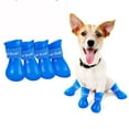 thumbnail image 1 of Puppy Dogs Candy Colors Anti-Slip Waterproof Rubber Rain Shoes Boots Paws Cover (Blue, S), 1 of 3
