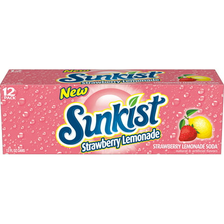 UPC 078000031768 product image for Sunkist Strawberry Lemonade Soda, 12 Fl Oz Cans, 12 Count | upcitemdb.com