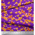 thumbnail image 2 of Soimoi Rayon Crepe Fabric Heart,Hen & Chick Cartoon Printed Craft Fabric by The Yard 46 Inch Wide, 2 of 3