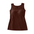 thumbnail image 5 of Womens Built in Bra Tank Tops Wide Strap Workout Crop Tops Padded Casual Athletic Camisole Soft Lightweight Breathable Yoga Activewear Daily Travel Outfits, 5 of 6
