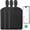Black*3 Pack, variant on Luggage Tags Built-in Anti-Loss Tracker, Luxury Leather Luggage Tags for Suitcase, Travel Bags, Backpacks, Travel Organizer for Lost Baggage Prevention (Orange*2 Pack)