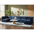 thumbnail image 2 of Meridian Furniture Quincy Navy Velvet Modular Sectional, 2 of 27