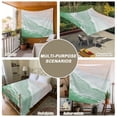 thumbnail image 6 of Green Coastal Wave Tapestry for Bedroom Wall Hanging Tapestry, Summer Modern Ocean Beach Ceiling Backdrop Tapestries Poster Blanket Wall Decor for Teens Room Living Room Dorm 51" x 59", 6 of 8