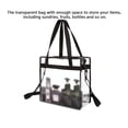 thumbnail image 4 of Minnieouse Bolso de hombro transparente de PVC para mujer, bolso de almacenamiento cruzado para gimnasio, Fitness, playa, bolso informal con cremallera, Mochilas Minnieouse AP012237-00B, 4 of 6