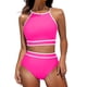 thumbnail image 1 of Traje de Baño de 2 Piezas para las Mujeres Hawaiana Estampado Tropical Cami Bra con Volantes, Juegos de Baño de Ropa de Playa para la Piscina Y el Mar, 1 of 7