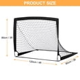 thumbnail image 2 of Buts de Soccer 4 X 3 Pieds Filet de Soccer Portable But Pliable pour Entraînement, Noir Ensemble de 2, 2 of 7