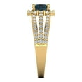 thumbnail image 3 of Clara Pucci 14K Yellow Gold 1.83ct LondonBlueTopaz Halo Ring for Women, 3 of 8