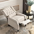 thumbnail image 6 of Bonzy Home Pushback Recliner Fabric Reclining Chair Sofa for Living Room, Cream, 6 of 6