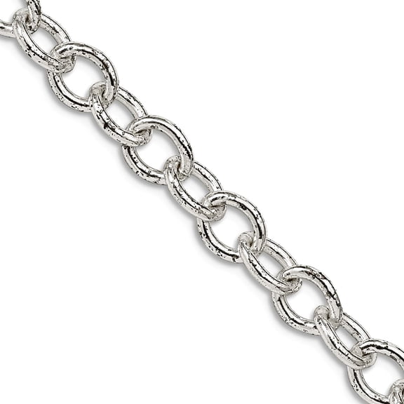 925 Sterling Silver Oval Polished Chain Necklace 20 Inch 5.75mm Lobster Claw Chain Necklace for Women and Men