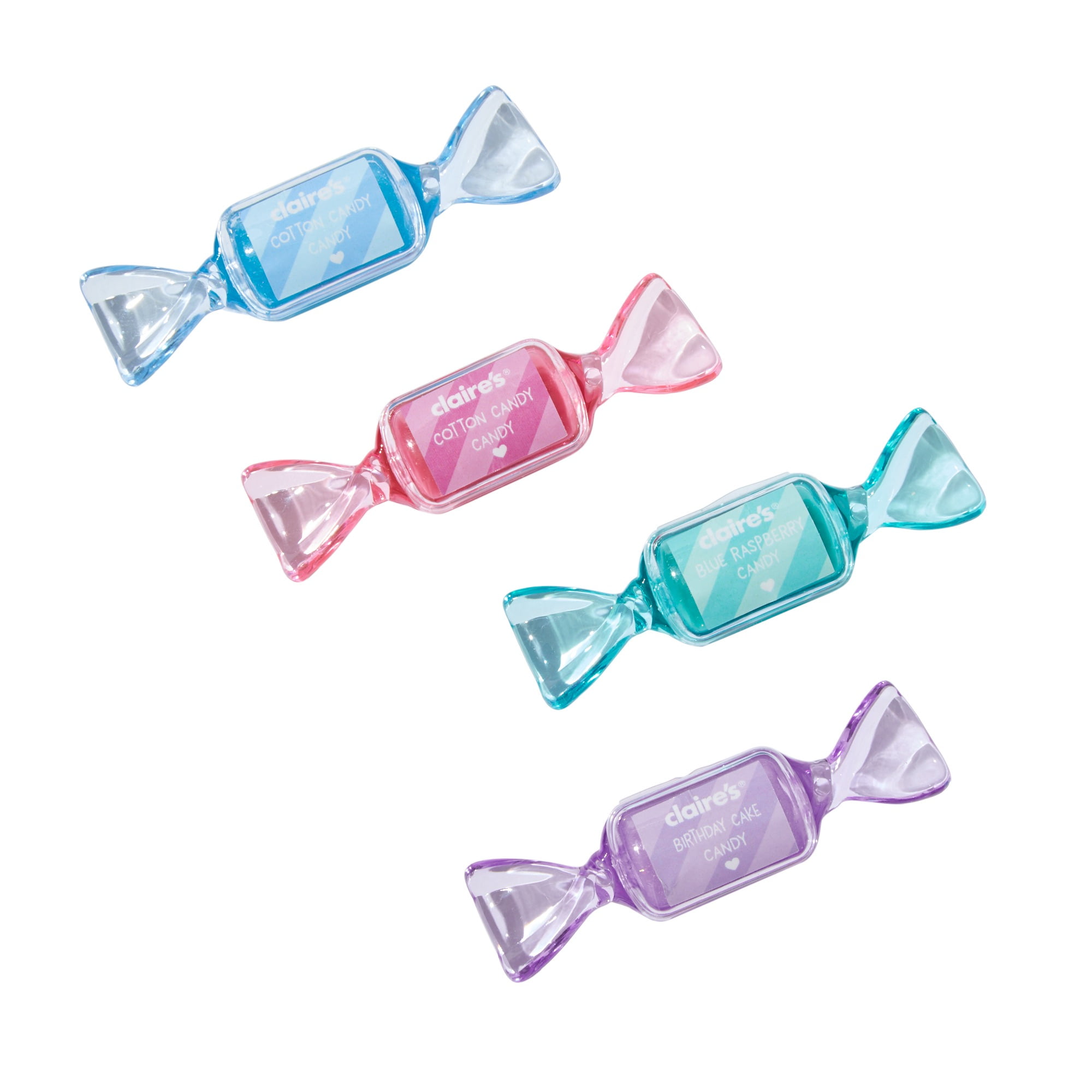 Claire's Children's Salt Water Taffy Lip Glosses with a Candy Flavors, 4-Pack