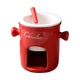 thumbnail image 1 of Fondue de Chocolate de Porcelana Tazas de Porcelana para Fundidor de Chocolate de Queso 280ml para rojo, 1 of 9