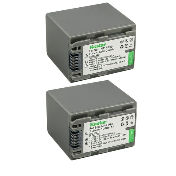 Kastar 2-Pack Battery NP-FP90 / NP-FP91Replacement for Sony DCR-DVD653, DCR-DVD703, DCR-DVD705, DCR-DVD755, DCR-DVD803, DCR-DVD92, DCR-HC16, DCR-HC18, DCR-HC19, DCR-HC20, DCR-HC21 Camera