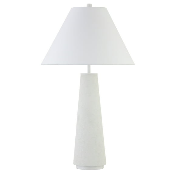 Evelyn&Zoe Ingalls 27.5" Transitional Ceramic Table Lamp with White Cone Fabric Shade